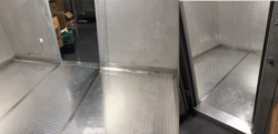 Metal flooring for a commercial Walk In Freezer