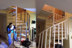 Custom Railing installed in basement Custom Railing