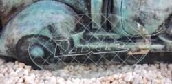 Water Jet Cut Glass "Dixie" Glass