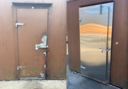 Stainless Walk in freezer door